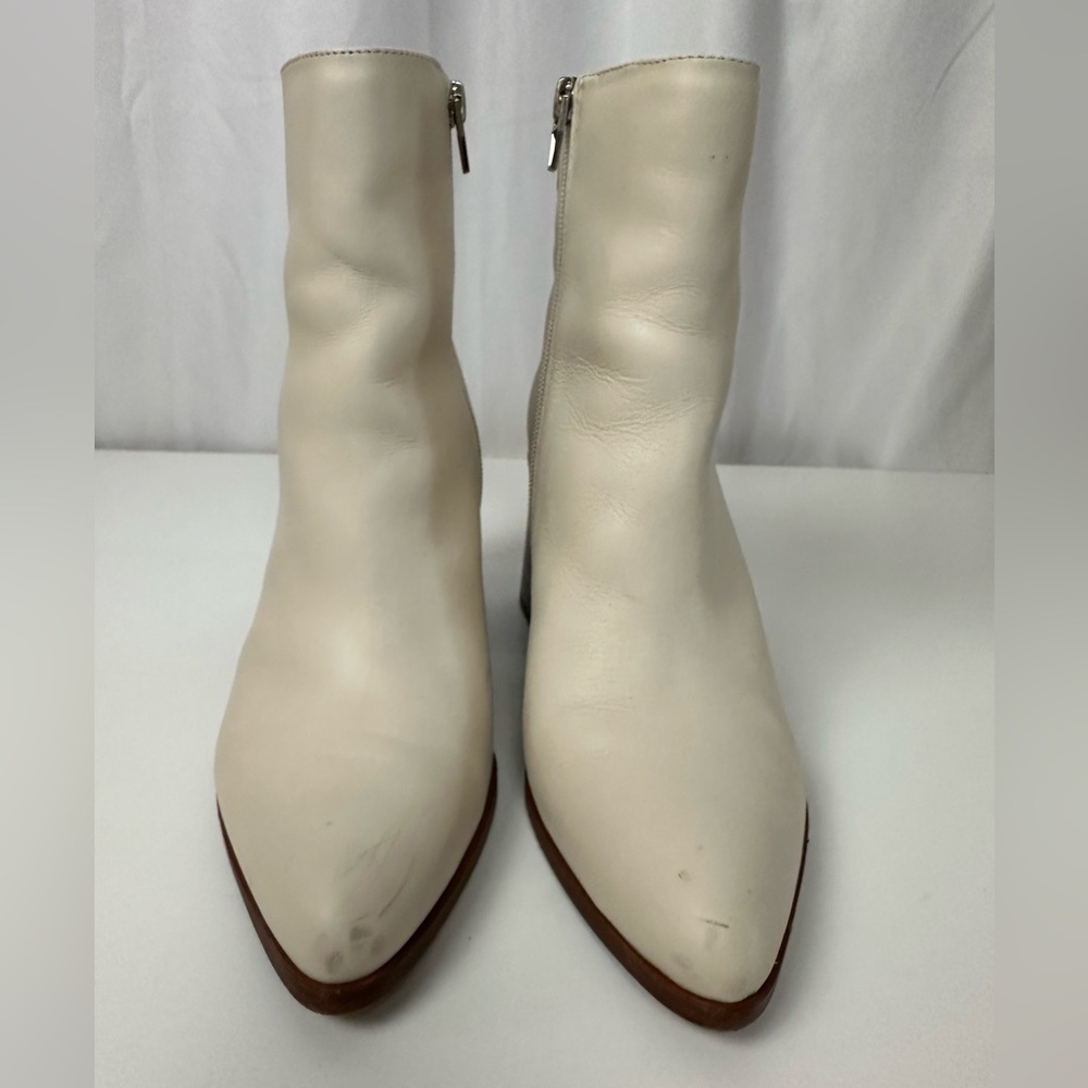 Dolce Vita Ivory Leather Ankle Boots Size 8 - Picture 4 of 9